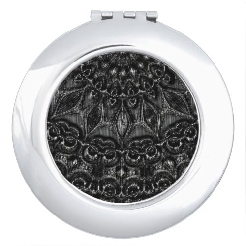 Charcoal Mandala  Compact Mirror