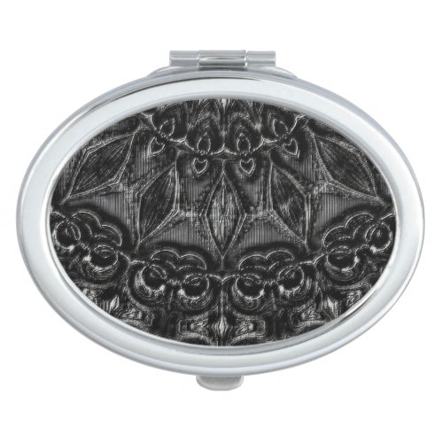 Charcoal Mandala  Compact Mirror
