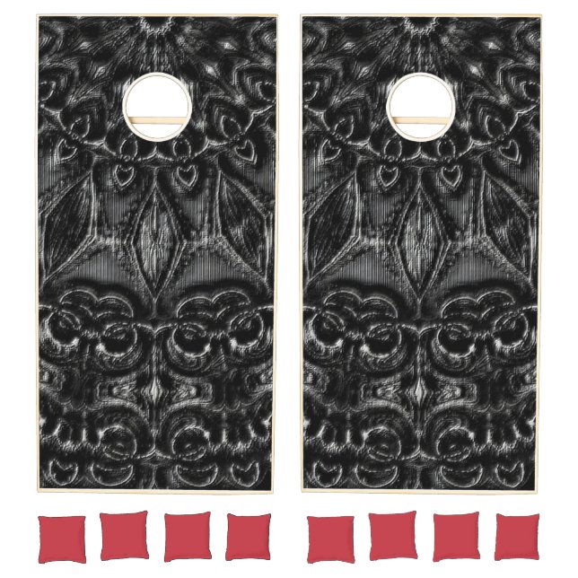 Charcoal Mandala  Cornhole Set (Set)