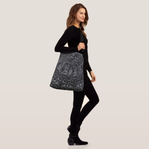 Charcoal Mandala     Crossbody Bag