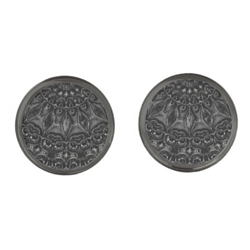 Charcoal Mandala  Cufflinks