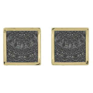 Charcoal Mandala Cufflinks