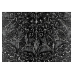 Charcoal Mandala Cutting Board