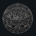 Charcoal Mandala Dart Board<br><div class="desc">Follow my art on Instagram @MRNStudios or ko-fi.com/MRNStudios</div>