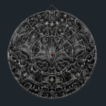 Charcoal Mandala  Dart Board<br><div class="desc">Follow my art on Instagram @MRNStudios or ko-fi.com/MRNStudios</div>