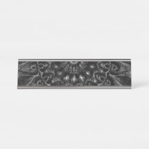 Charcoal Mandala Desk Name Plate
