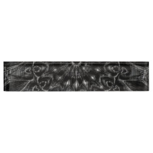 Charcoal Mandala Desk Name Plate