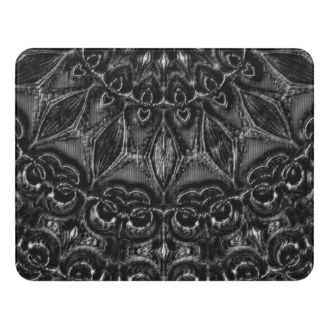 Charcoal Mandala  Door Sign (Contemporary Front)