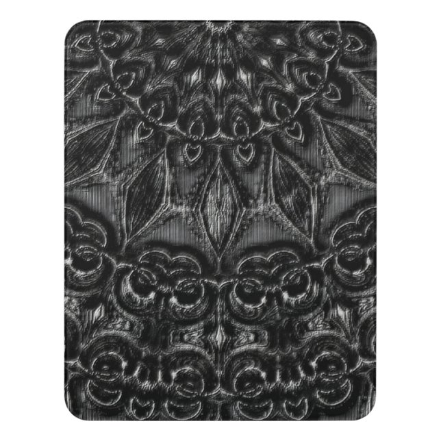 Charcoal Mandala  Door Sign (Contemporary Vert)