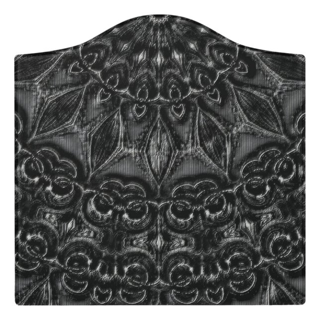 Charcoal Mandala  Door Sign (Large Crest Front)