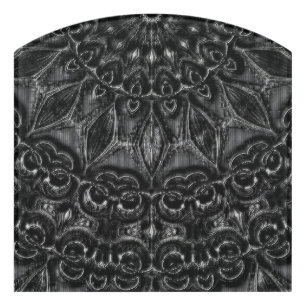 Charcoal Mandala Door Sign