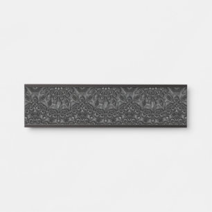 Charcoal Mandala Door Sign