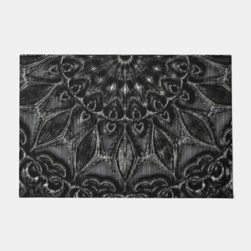 Charcoal Mandala  Doormat