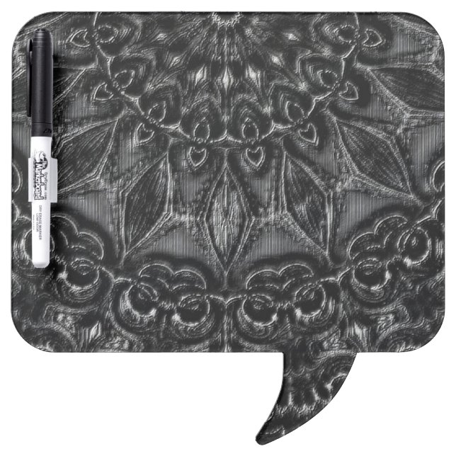 Charcoal Mandala  Dry Erase Board (Front)