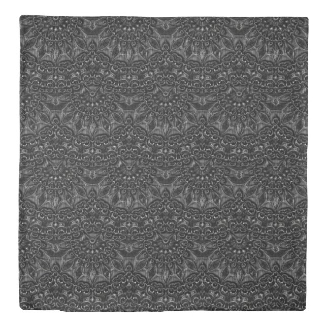Charcoal Mandala  Duvet Cover (Front)