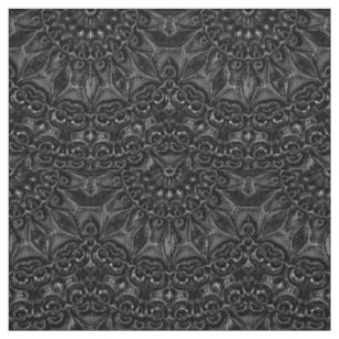 Charcoal Mandala  Fabric