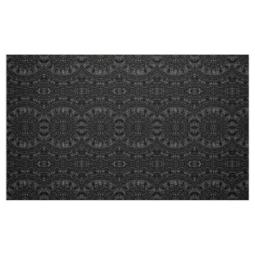 Charcoal Mandala  Fabric