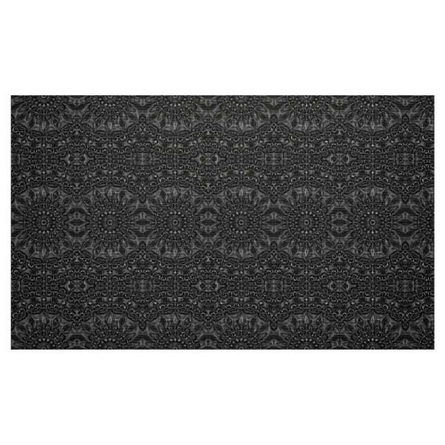 Charcoal Mandala  Fabric (Fat Quarter)
