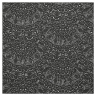 Charcoal Mandala  Fabric
