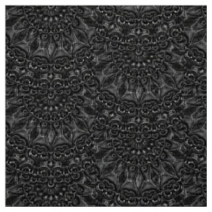 Charcoal Mandala  Fabric