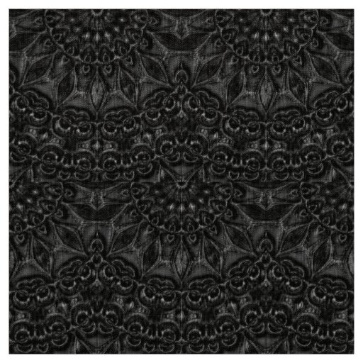 Charcoal Mandala  Fabric