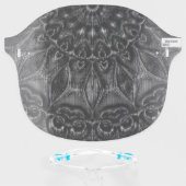 Charcoal Mandala  Face Shield (Front w/Glasses)