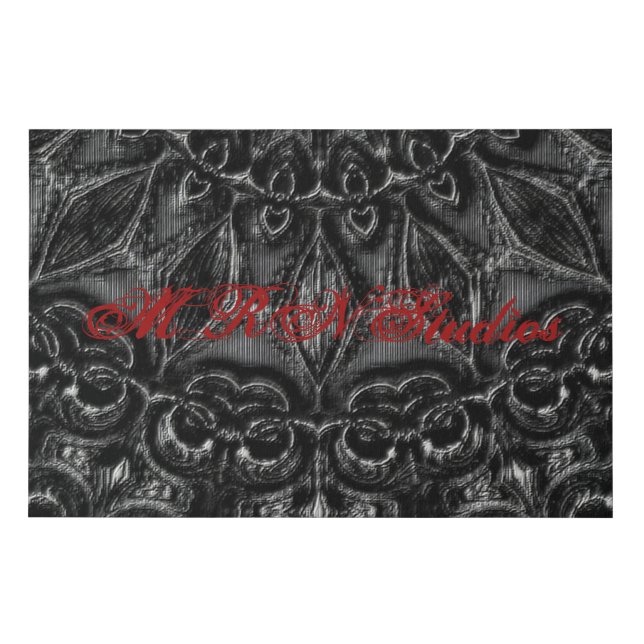 Charcoal Mandala  Faux Canvas Print (Front)