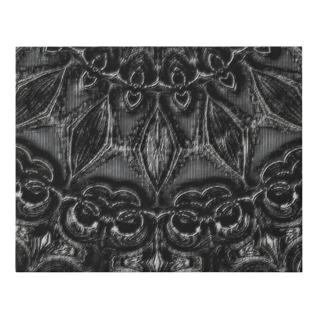 Charcoal Mandala  Faux Canvas Print (Front)