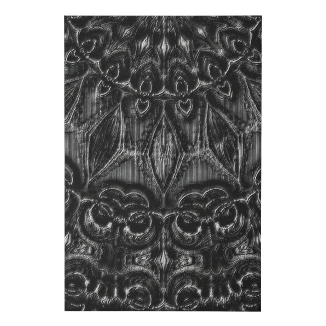 Charcoal Mandala  Faux Canvas Print (Front)
