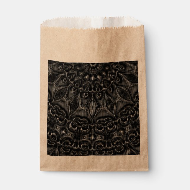 Charcoal Mandala  Favor Bag (Front)