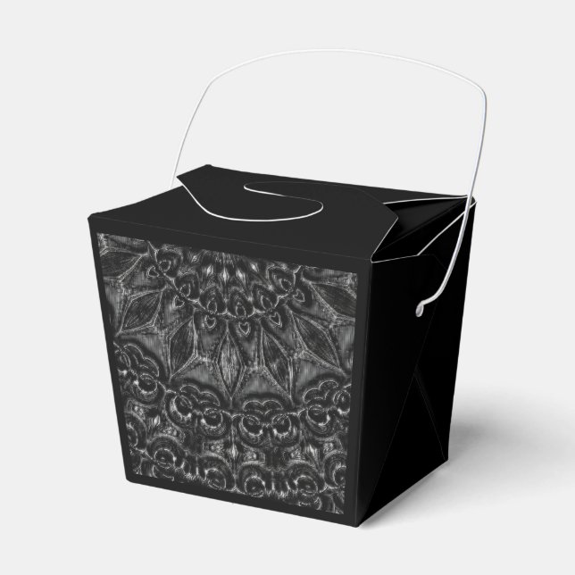 Charcoal Mandala  Favor Box (Front Side)