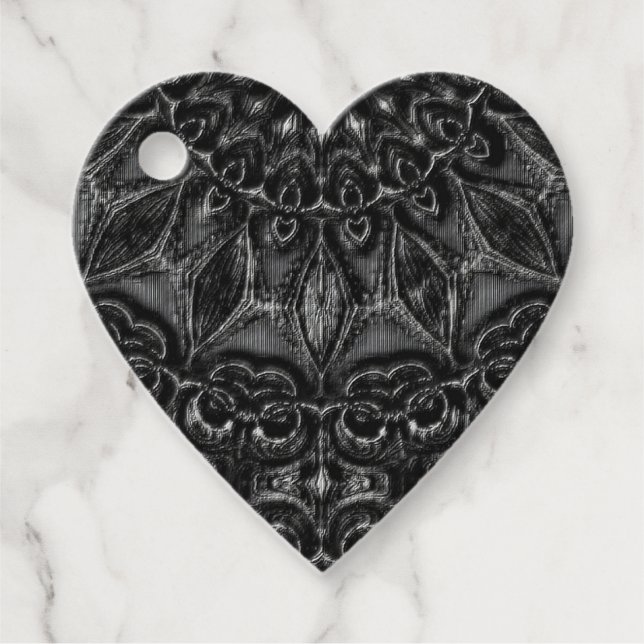 Charcoal Mandala  Favor Tags (Front)
