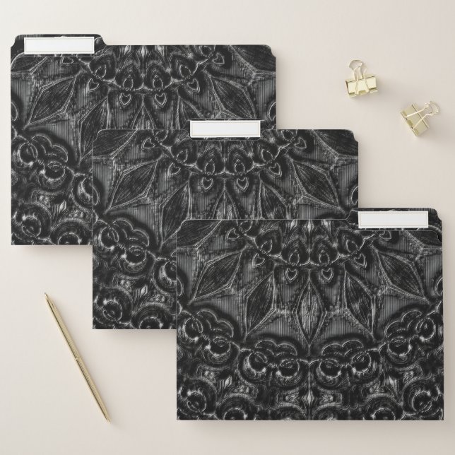 Charcoal Mandala  File Folder (Set)