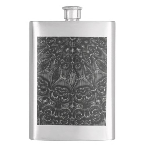 Charcoal Mandala  Flask