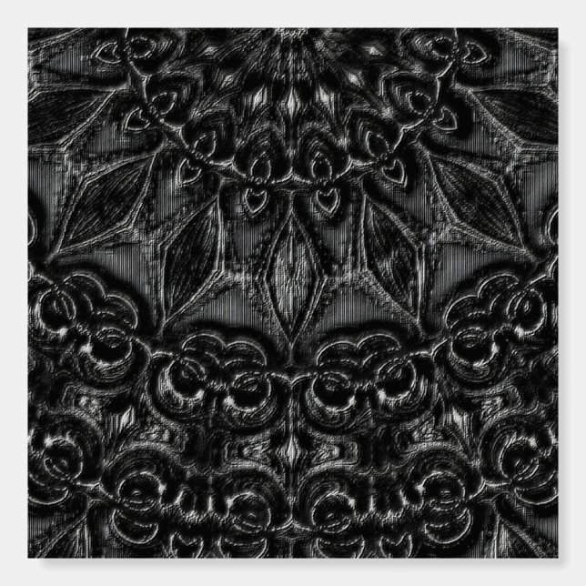 Charcoal Mandala  Foam Board (Front)