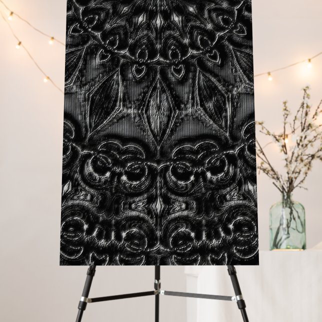 Charcoal Mandala  Foam Board (In Situ (Stand))
