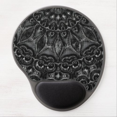 Charcoal Mandala  Gel Mouse Pad