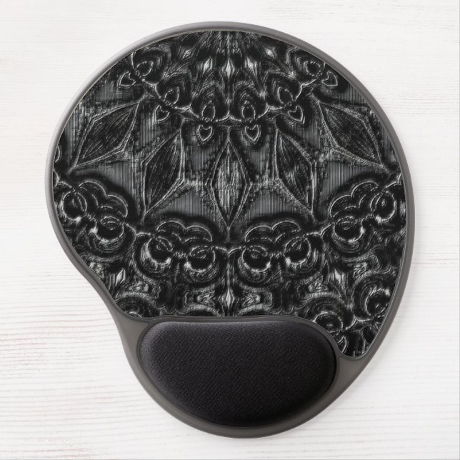 Charcoal Mandala  Gel Mouse Pad (Front)