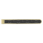 Charcoal Mandala    Gold Finish Tie Bar