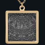 Charcoal Mandala    Gold Plated Necklace<br><div class="desc">Thank you for checking out my design. Follow my art on Instagram @MRNStudios or ko-fi.com/mrnstudios</div>