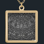Charcoal Mandala    Gold Plated Necklace<br><div class="desc">Thank you for checking out my design. Follow my art on Instagram @MRNStudios or ko-fi.com/mrnstudios</div>