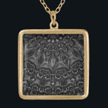 Charcoal Mandala    Gold Plated Necklace<br><div class="desc">Thank you for checking out my design. Follow my art on Instagram @MRNStudios or ko-fi.com/mrnstudios</div>