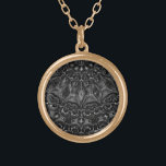 Charcoal Mandala    Gold Plated Necklace<br><div class="desc">Thank you for checking out my design. Follow my art on Instagram @MRNStudios or ko-fi.com/mrnstudios</div>