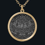Charcoal Mandala    Gold Plated Necklace<br><div class="desc">Thank you for checking out my design. Follow my art on Instagram @MRNStudios or ko-fi.com/mrnstudios</div>
