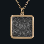 Charcoal Mandala    Gold Plated Necklace<br><div class="desc">Thank you for checking out my design. Follow my art on Instagram @MRNStudios or ko-fi.com/mrnstudios</div>