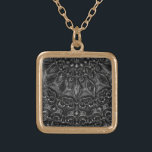 Charcoal Mandala    Gold Plated Necklace<br><div class="desc">Thank you for checking out my design. Follow my art on Instagram @MRNStudios or ko-fi.com/mrnstudios</div>
