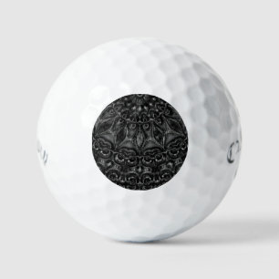 Charcoal Mandala Golf Balls