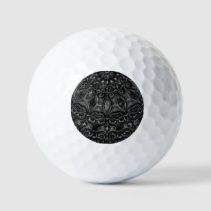 Charcoal Mandala Golf Balls