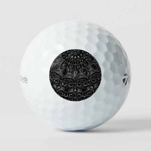 Charcoal Mandala  Golf Balls