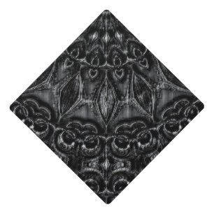 Charcoal Mandala Graduation Cap Topper